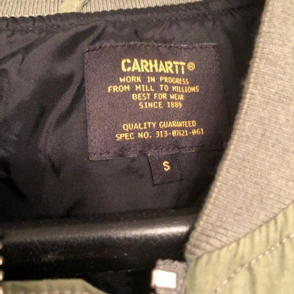 MENS CARHARTT ADAM BOMBER JACKET SIZE SMALL - Picture 6 of 10